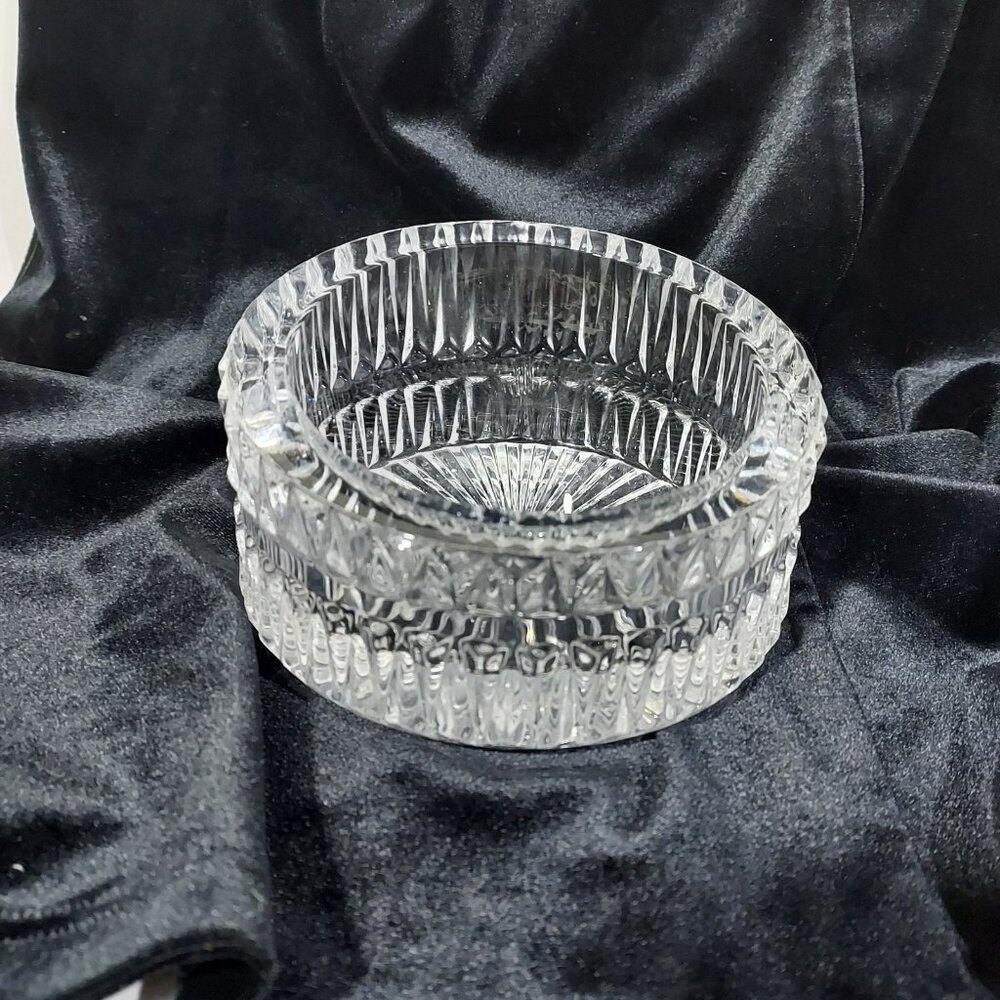Oneida German Crystal Wine Bottle Decanter Coaster High Low Elegant Barware 1960 - Picture 3 of 11